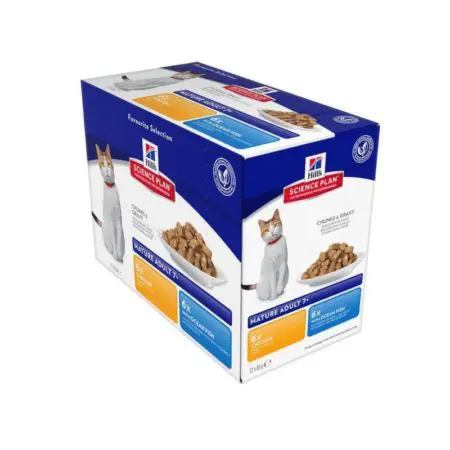Hills Senior 7+ Chicken & Ocean Fish Cat Food (12x85g)