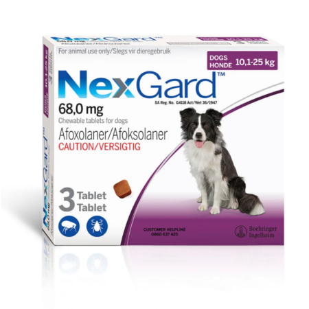 NexGard For Medium Dogs 10-25.1kg (3 Pack)