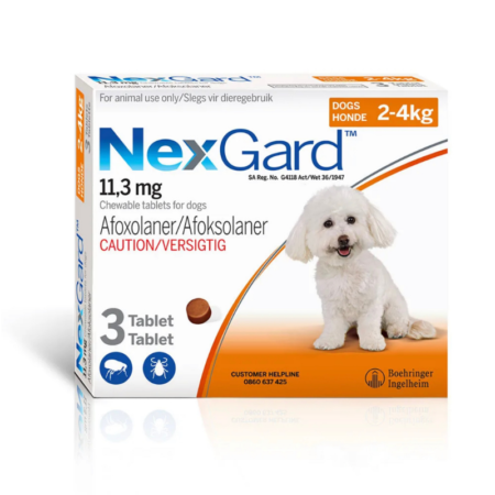 NexGard For Miniature Dogs 2-4kg (3 Pack)