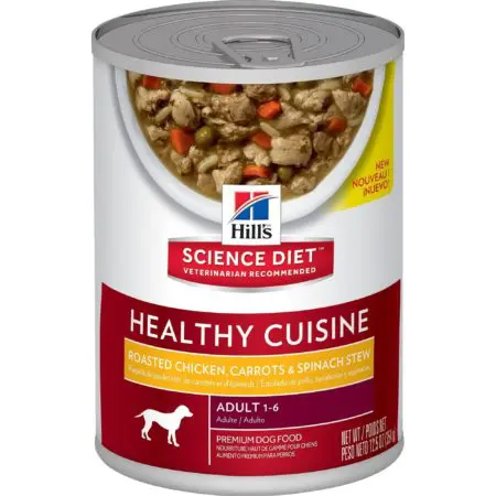 Hills Adult Roasted Chicken, Carrots & Spinach Stew Dog Food (354g)
