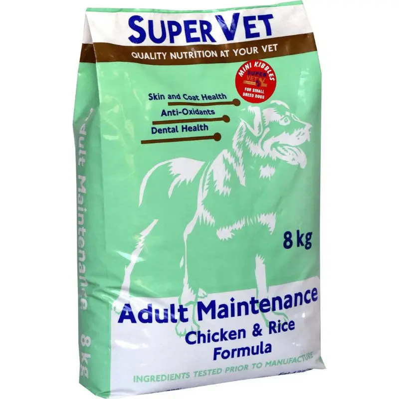 SuperVet Adult Maintenance Mini Kibble Dog Food (8kg)