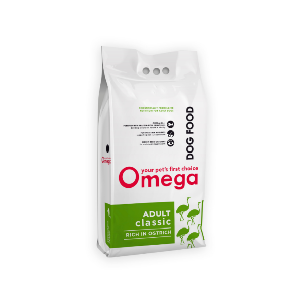 Omega Classic Ostrich Adult Dog Food (20kg)