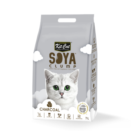 Kit Cat Soya Clumping Cat Litter Charcoal (2.8kg)