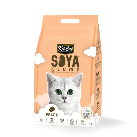 Kit Cat Soya Clumping Cat Litter Peach (2.8kg)