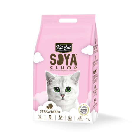 Kit Cat Soya Clumping Cat Litter Strawberry (2.8kg)
