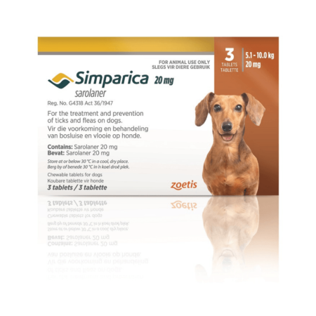 Simparica Chewable Tablets For Small Dogs (5.1-10kg)