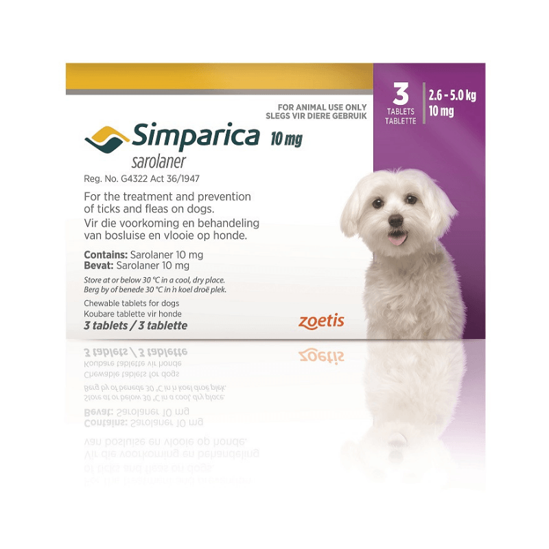 Simparica Chewable Tablets For Miniature Dogs (2.6-5kg)