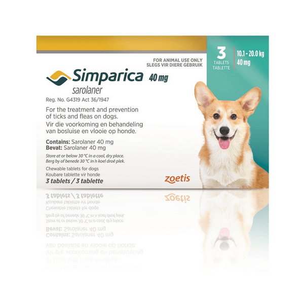Simparica Chewable Tablets For Medium Dogs (10-20kg)