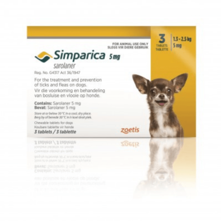 Simparica Chewable Tablets For Toy Dogs (1.3-2.5kg)