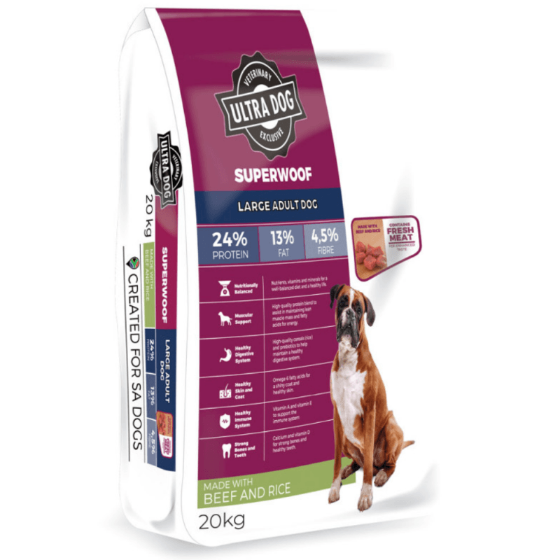 Ultra Pet Superwoof Beef And Rice Adult Dog Food Special (20kg+8kg Free) - Image 2