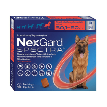 NexGard Spectra Extra Large Dogs 3 Pack (30.1-60kg)