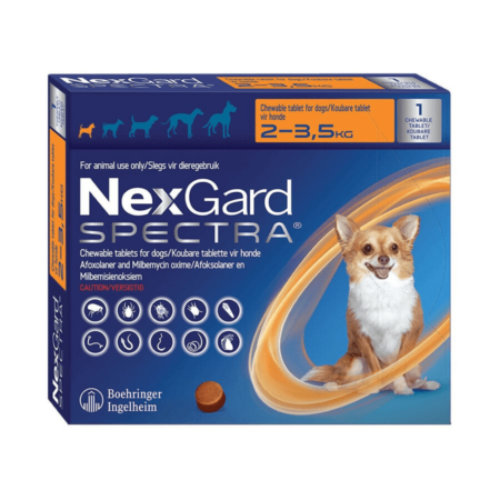 NexGard Spectra For Extra Small Dogs (2-3.5kg)