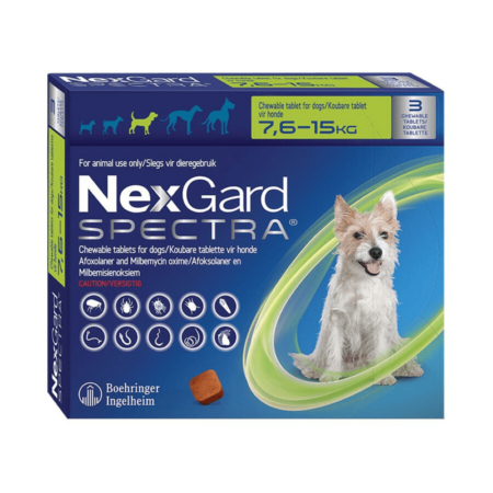NexGard Spectra For Medium Dogs 3 Pack (7.6-15kg)