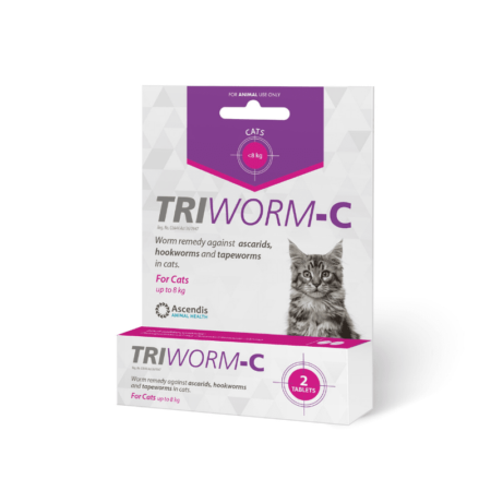 Triworm-C Deworming Tablets For Cats 2 Pack