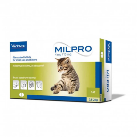 Virbac Milpro Kitten & Cat Deworming Tablet (0-2kg)