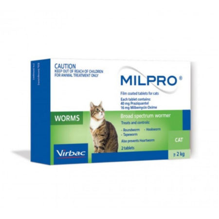 Virbac Milpro Cat Deworming Tablet (2kg+)