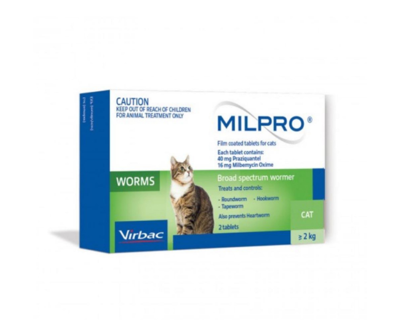 Virbac Milpro Cat Deworming Tablet (2kg+)
