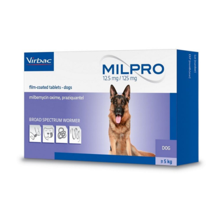 Virbac Milpro Dog Deworming Tablet (5kg+)
