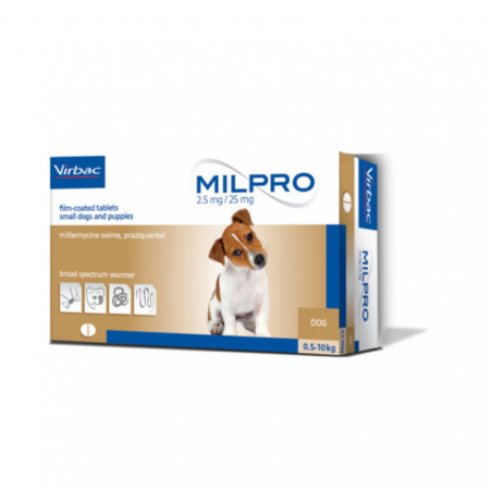 Virbac Milpro Puppy & Dog Deworming Tablet (0.5-5kg)