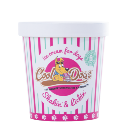 Cool Dogs Ice Cream For Dogs Strawberry And Coconut (500g)