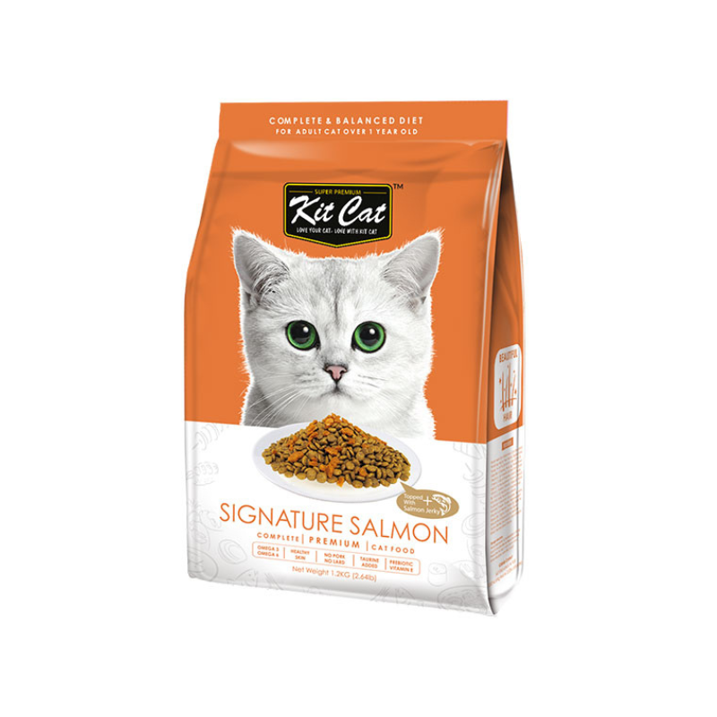 Kit Cat Signature Salmon (Beautiful Hair) Dry Cat Food (1.2kg)