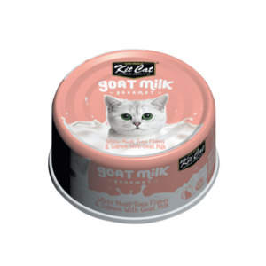 Kit Cat White Meat Tuna Flakes & Salmon With Goat Milk (70g Tray)