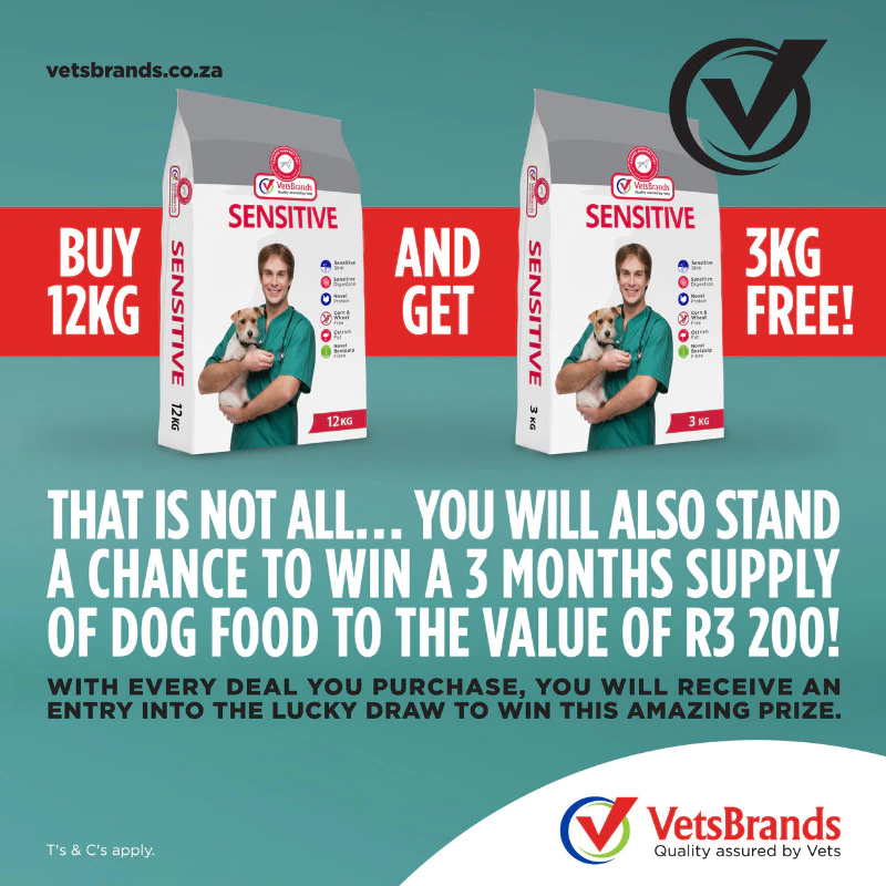 VetsBrands Sensitive Dog Food Special (12kg+3kg FREE)
