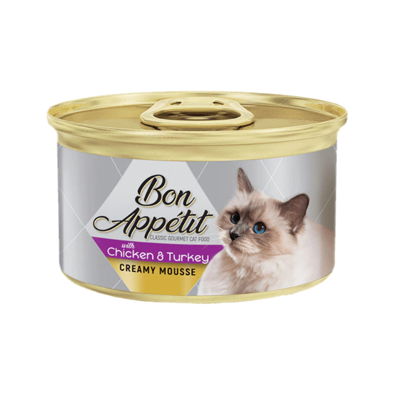 Bon Appetit Creamy Cat Mousse Chicken And Turkey 85gm (Tray Of 12)