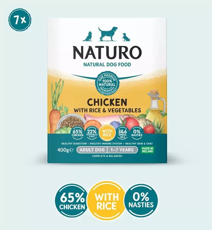 Naturo Adult Dog Chicken with Rice & Vegetables 400g