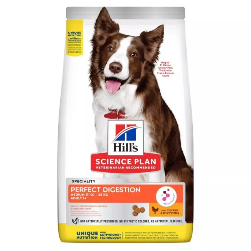 Hills Perfect Digestion Medium Adult Dog Food (12kg)