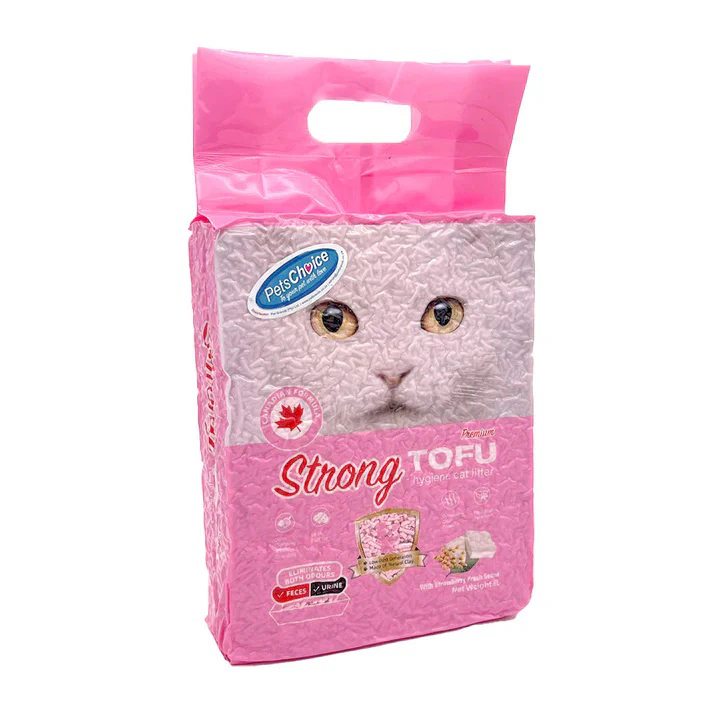 Pets Choice Strong Tofu Premium Cat Litter - Strawberry(2.5kg)