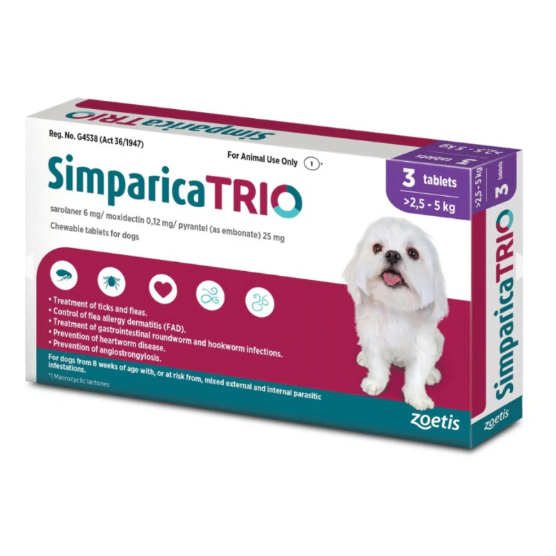 Simparica Trio For Dogs (2.5-5kg)