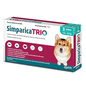Simparica Trio For Dogs (10-20kg)
