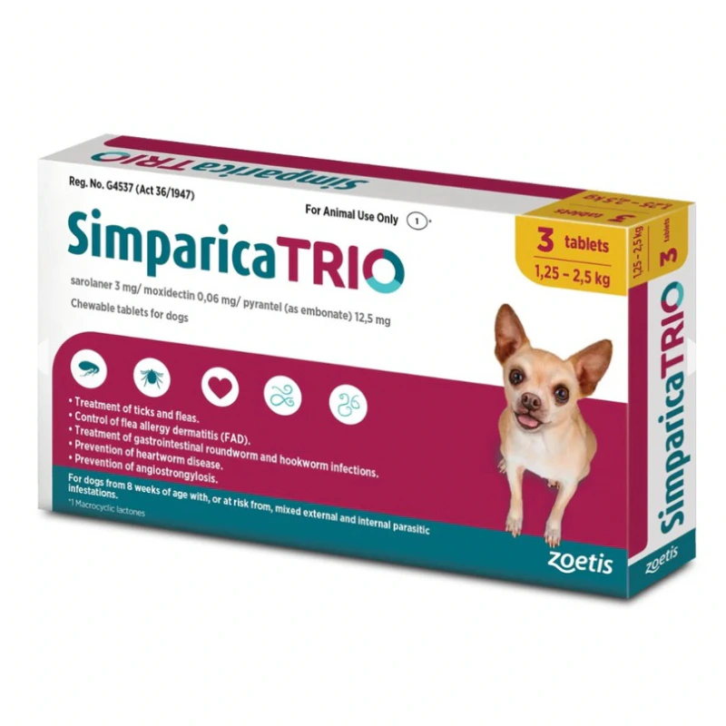 Simparica Trio For Dogs (1.3-2.5kg)