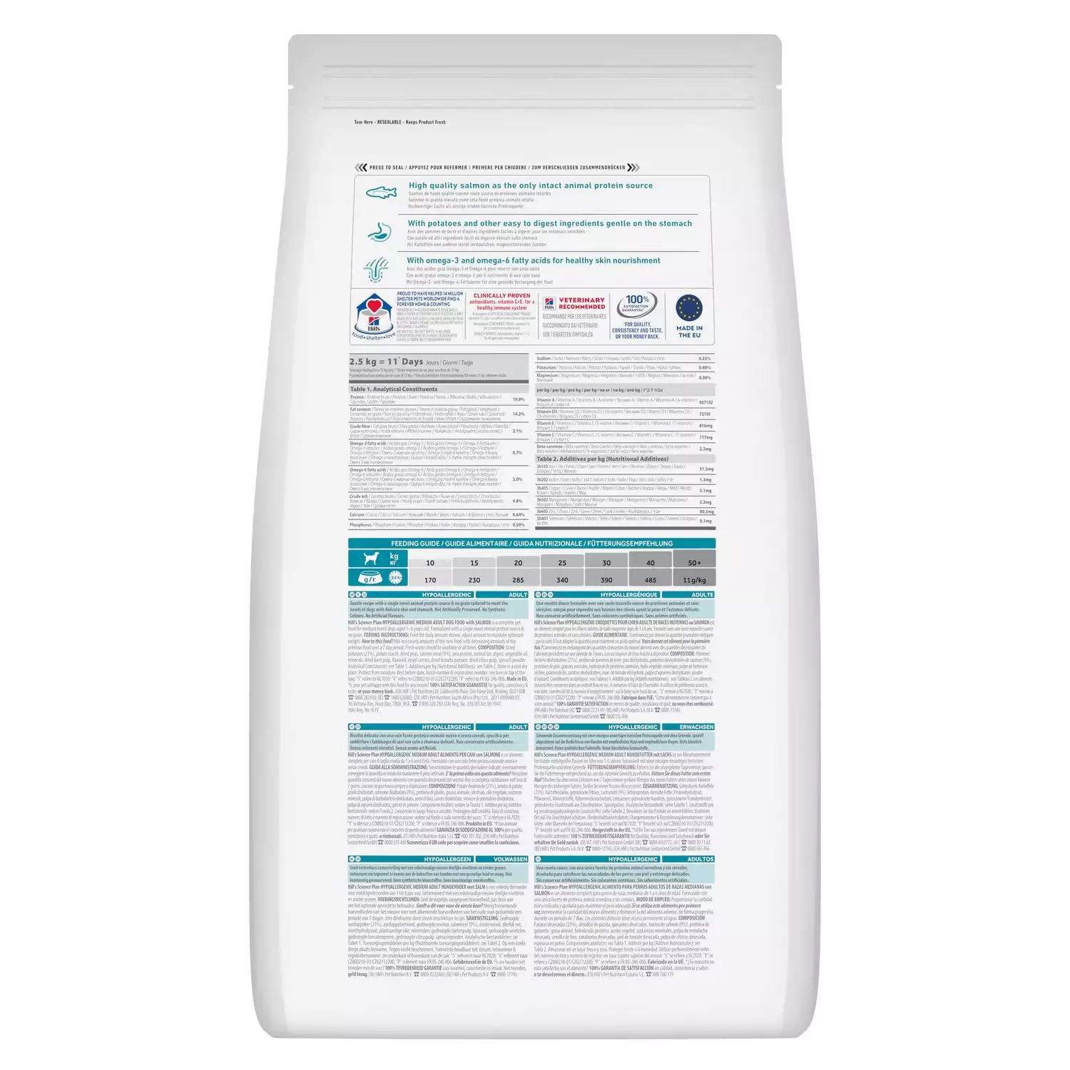 Hills Hypoallergenic Medium Adult Dog Food (2.5kg) - Image 2