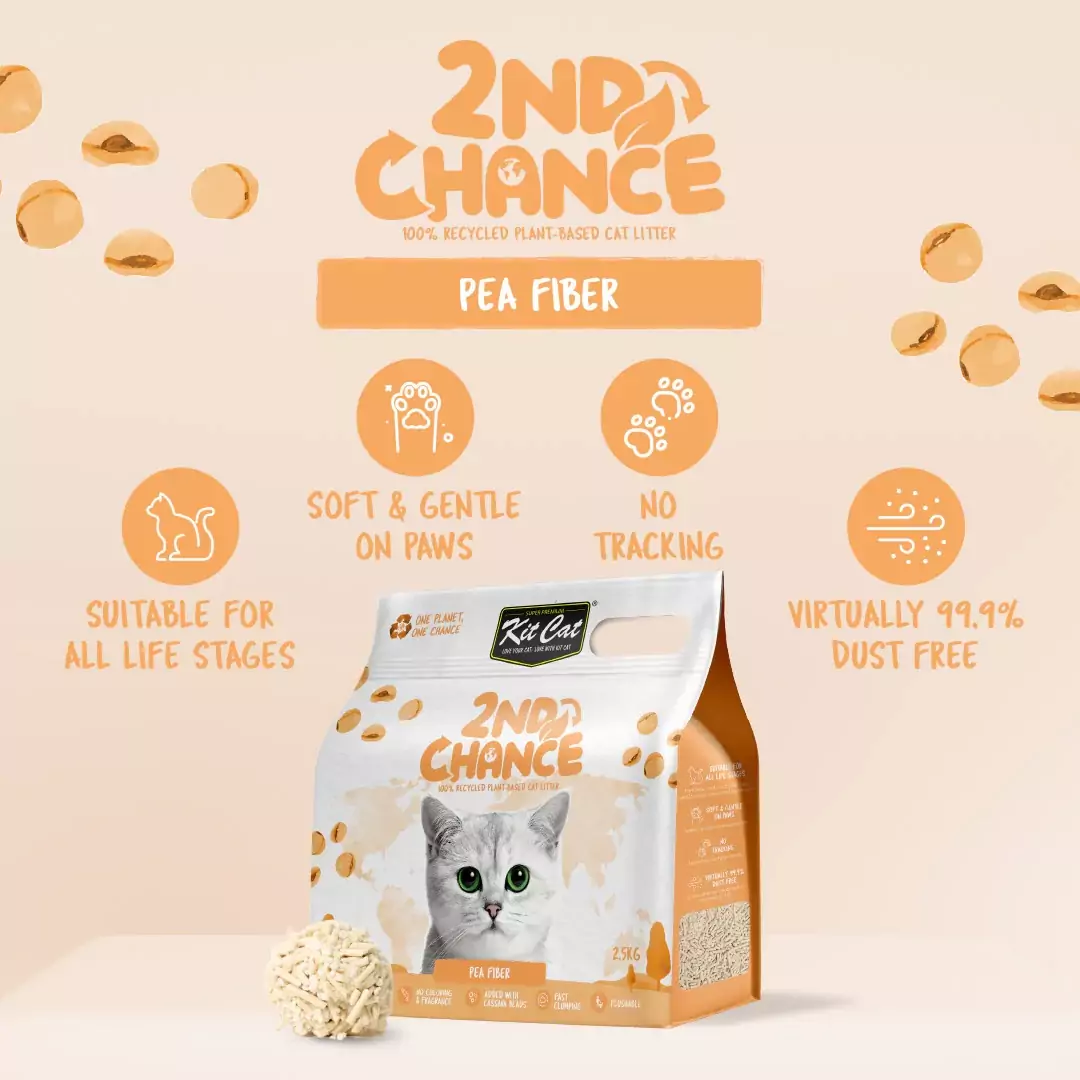 Kit Cat 2nd Chance Cat Litter 2.5kg (Pea Fibre) - Image 3