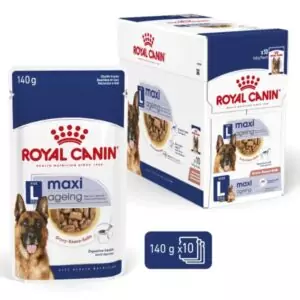 Royal Canin Maxi Adult Ageing 5+ Wet Food Pouches - 10x140g